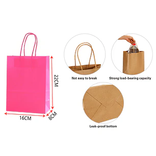 Bolsa De Papel S Fucsia