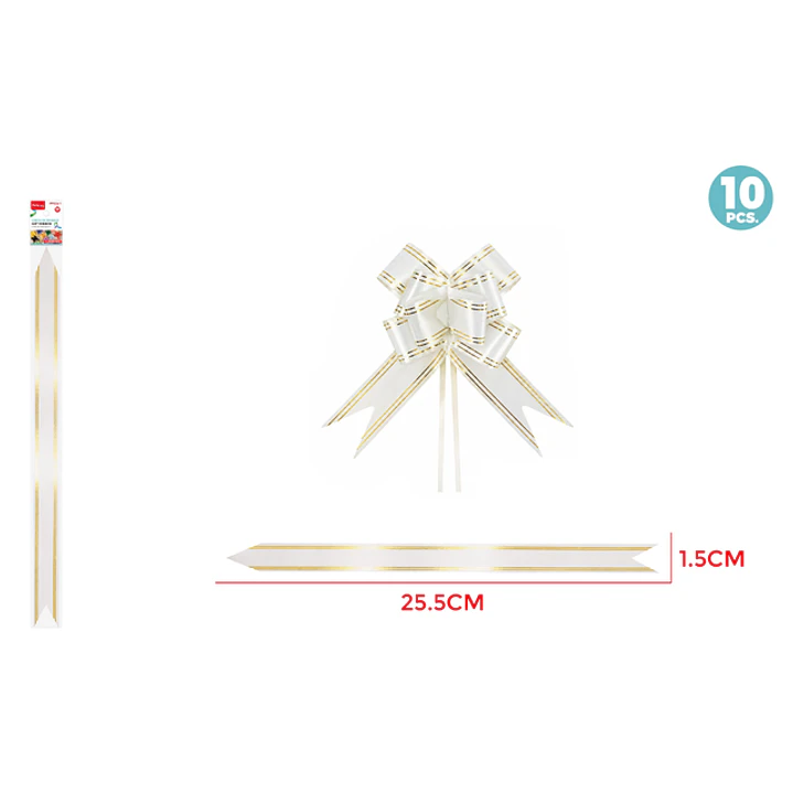 Cintas De Regalo Magica Blanco 1.5Cm 10 Unidades 1