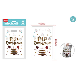 Bolsas De Dulces S Cumpleaños Blanco 10 Unidades