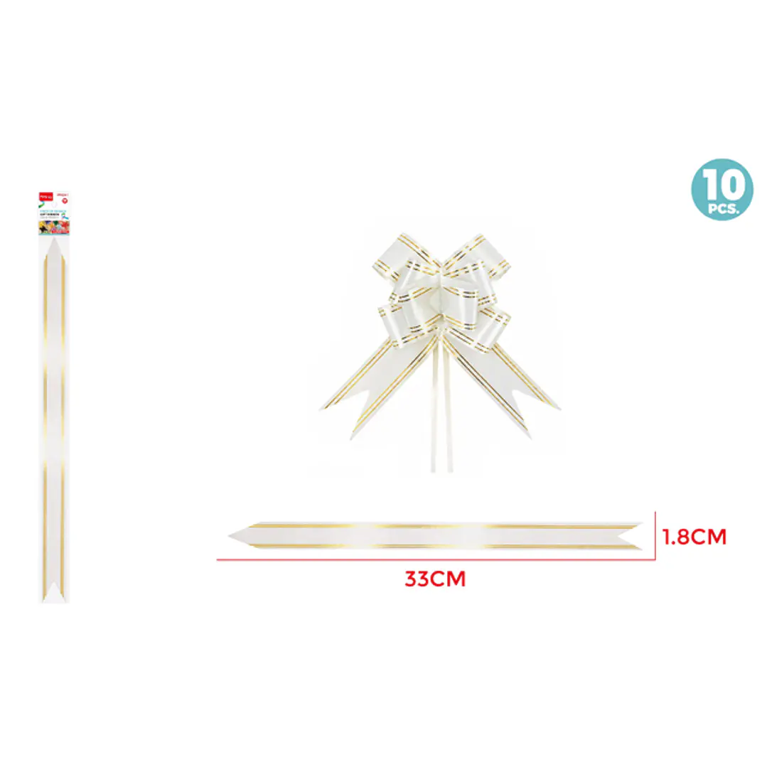 Cintas De Regalo Magica Blanco 1.8Cm 10 Unidades 1
