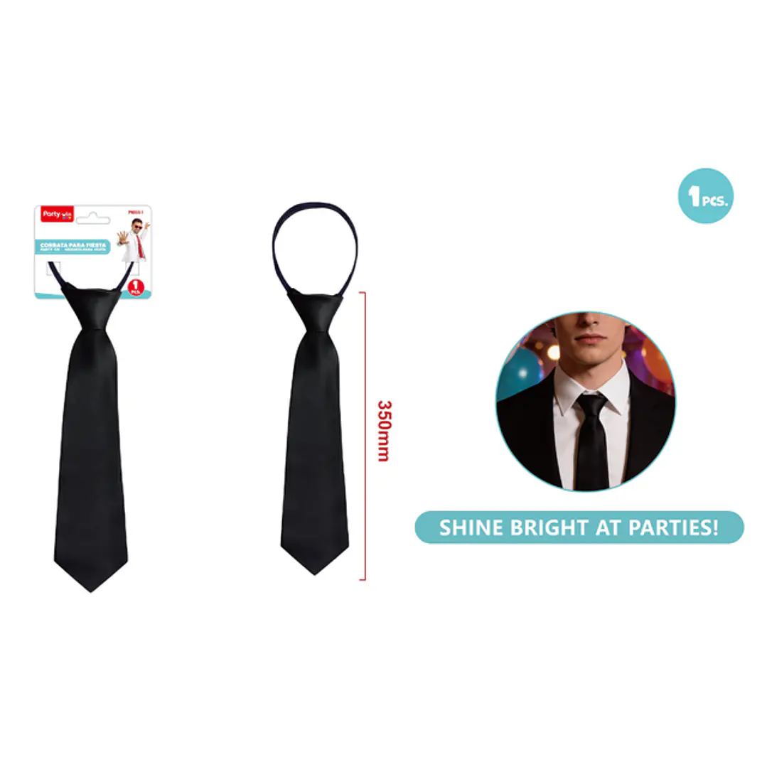 Corbata De Fiesta Naranjo 35Cm 1