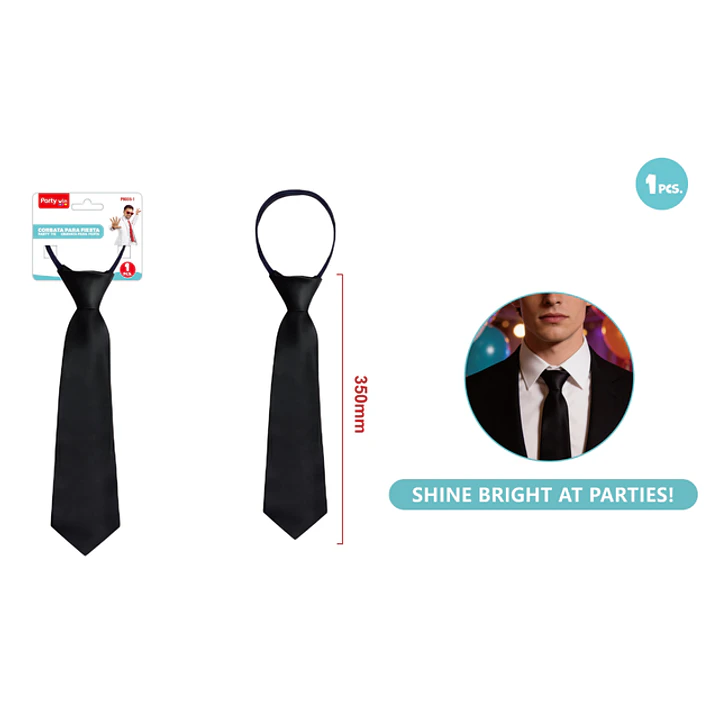 Corbata De Fiesta Naranjo 35Cm 1