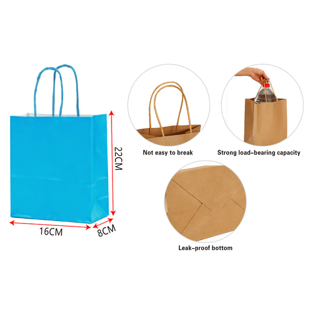 Bolsa De Papel S Celeste 1