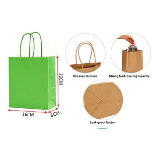 Bolsa De Papel S Verde Claro