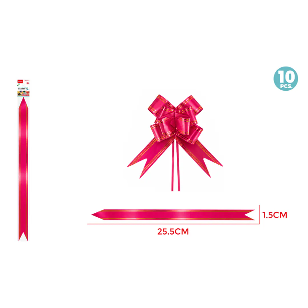 Cintas De Regalo Magica Fucsia 1.5Cm 10 Unidades 1