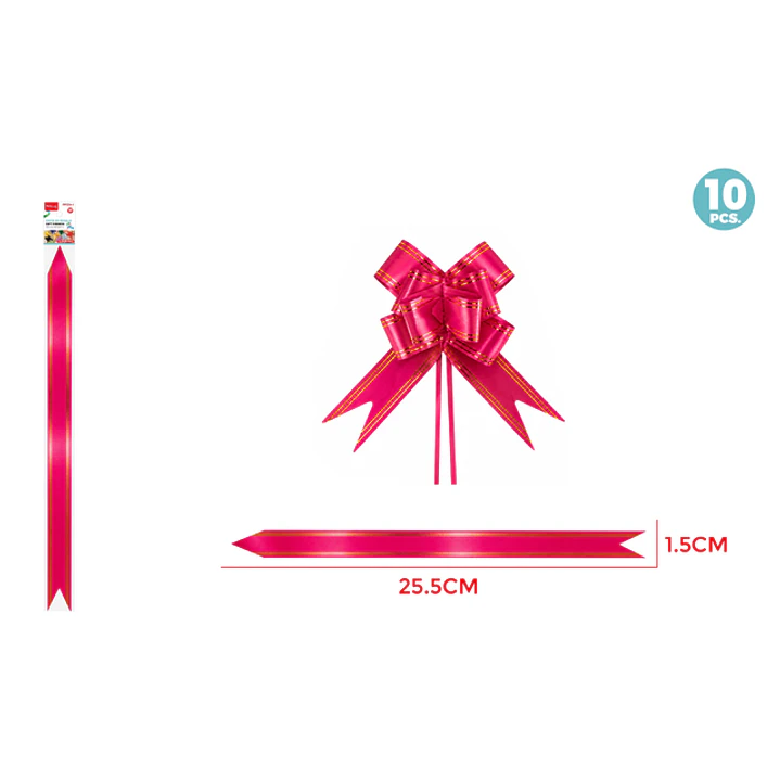 Cintas De Regalo Magica Fucsia 1.5Cm 10 Unidades 1