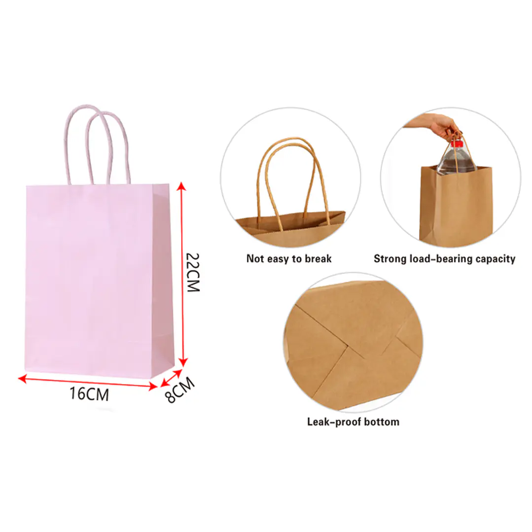 Bolsa De Papel S Morado Pastel 1
