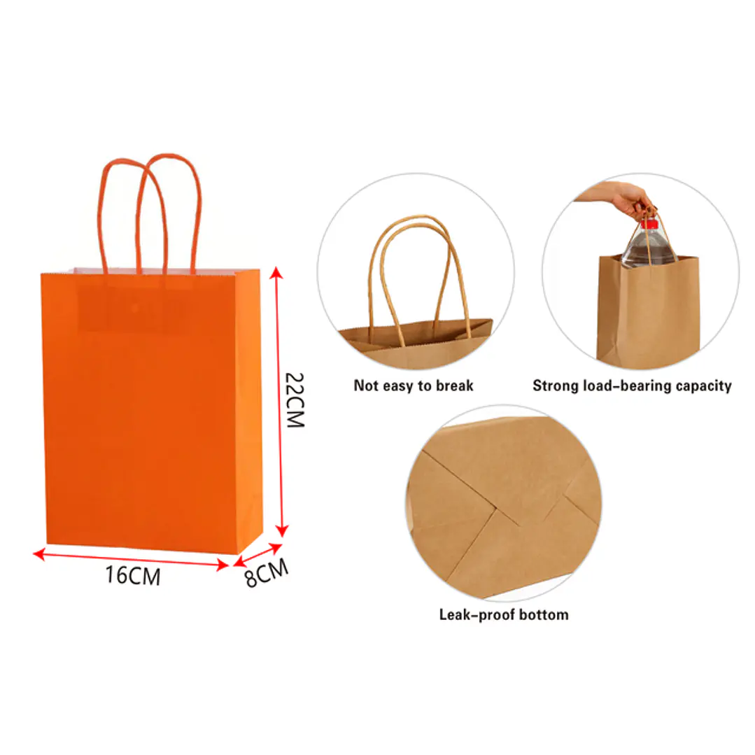 Bolsa De Papel S Naranjo 1