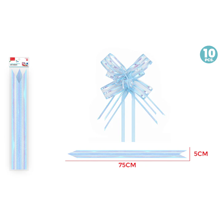 Cintas De Regalo Magica Organza Celeste 5Cm 10 Unidades 1