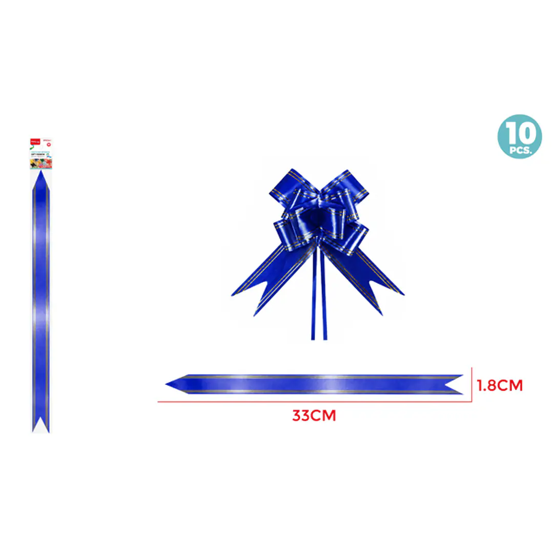 Cintas De Regalo Magica Azul 1.8Cm 10 Unidades 1