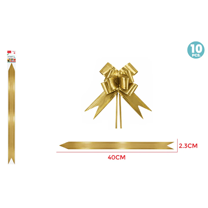 Cintas De Regalo Magica Dorado 2.3Cm 10 Unidades 1