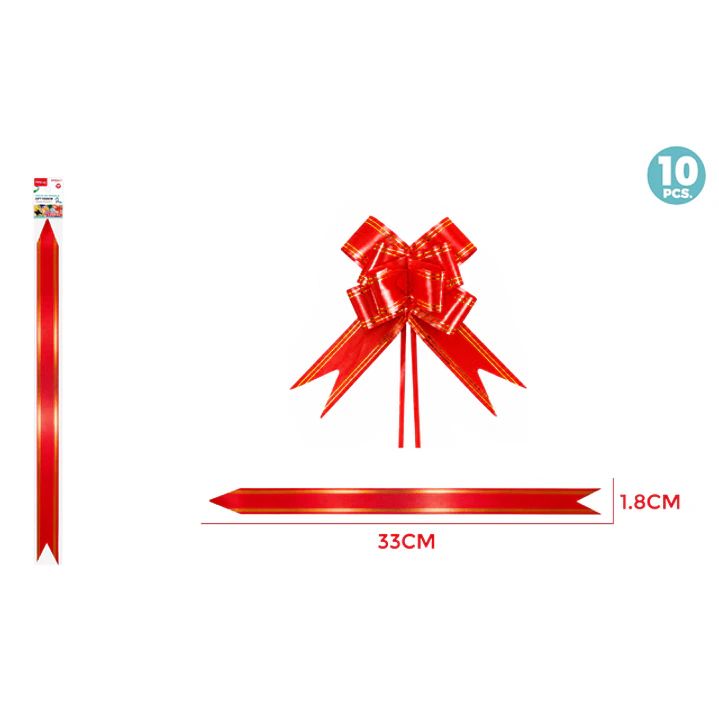 Cintas De Regalo Magica Rojo 1.8Cm 10 Unidades 1