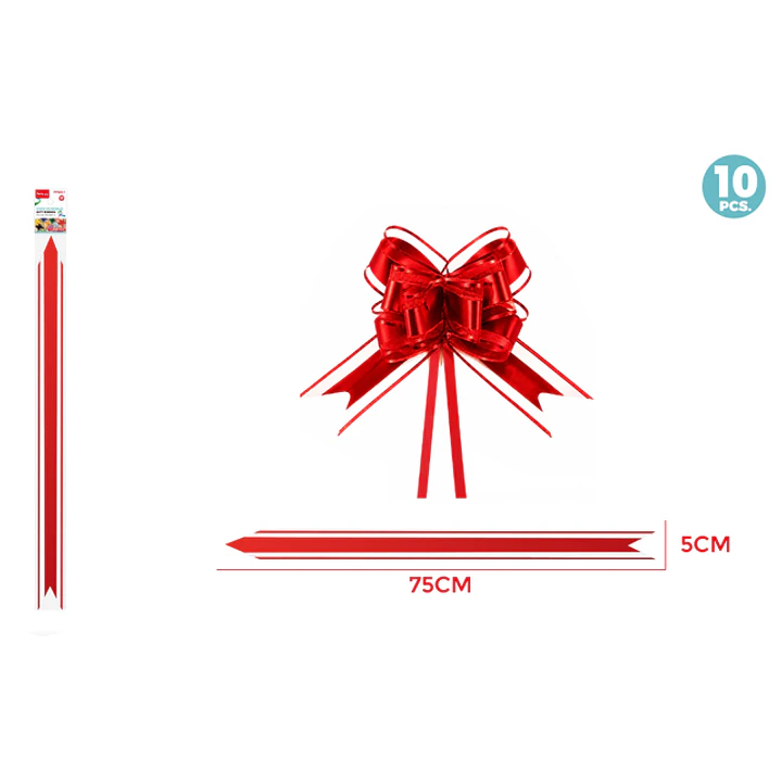 Cintas De Regalo Magica Organza Rojo 5Cm 10 Unidades 1