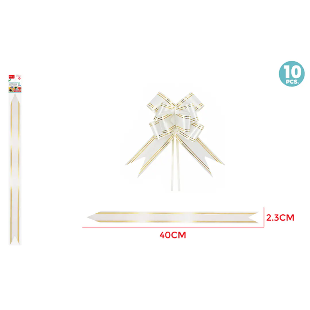 Cintas De Regalo Magica Blanco 2.3Cm 10 Unidades 1