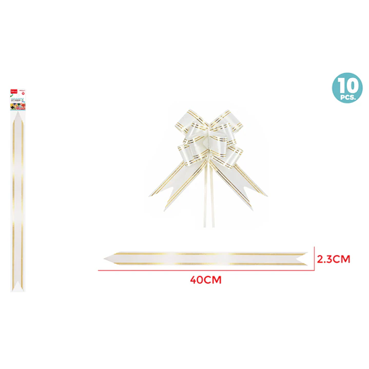 Cintas De Regalo Magica Blanco 2.3Cm 10 Unidades 1