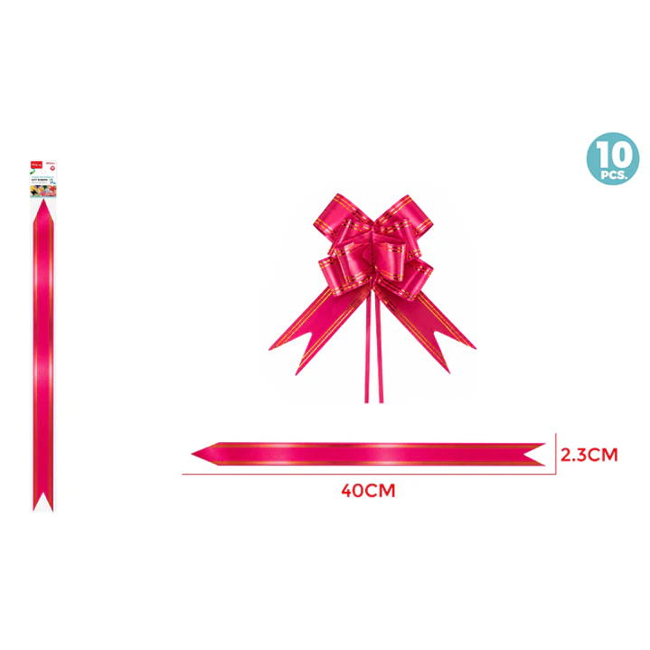 Cintas De Regalo Magica Fucsia 2.3Cm 10 Unidades 1