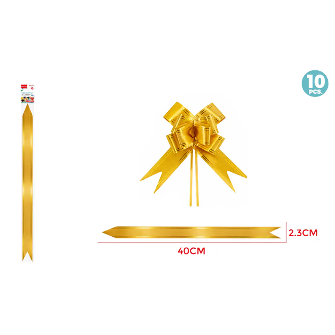 Cintas De Regalo Magica Amarillo 2.3Cm 10 Unidades 1