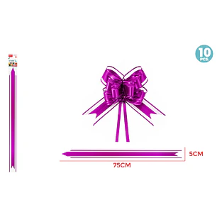 Cintas De Regalo Magica Organza Fucsia 5Cm 10 Unidades
