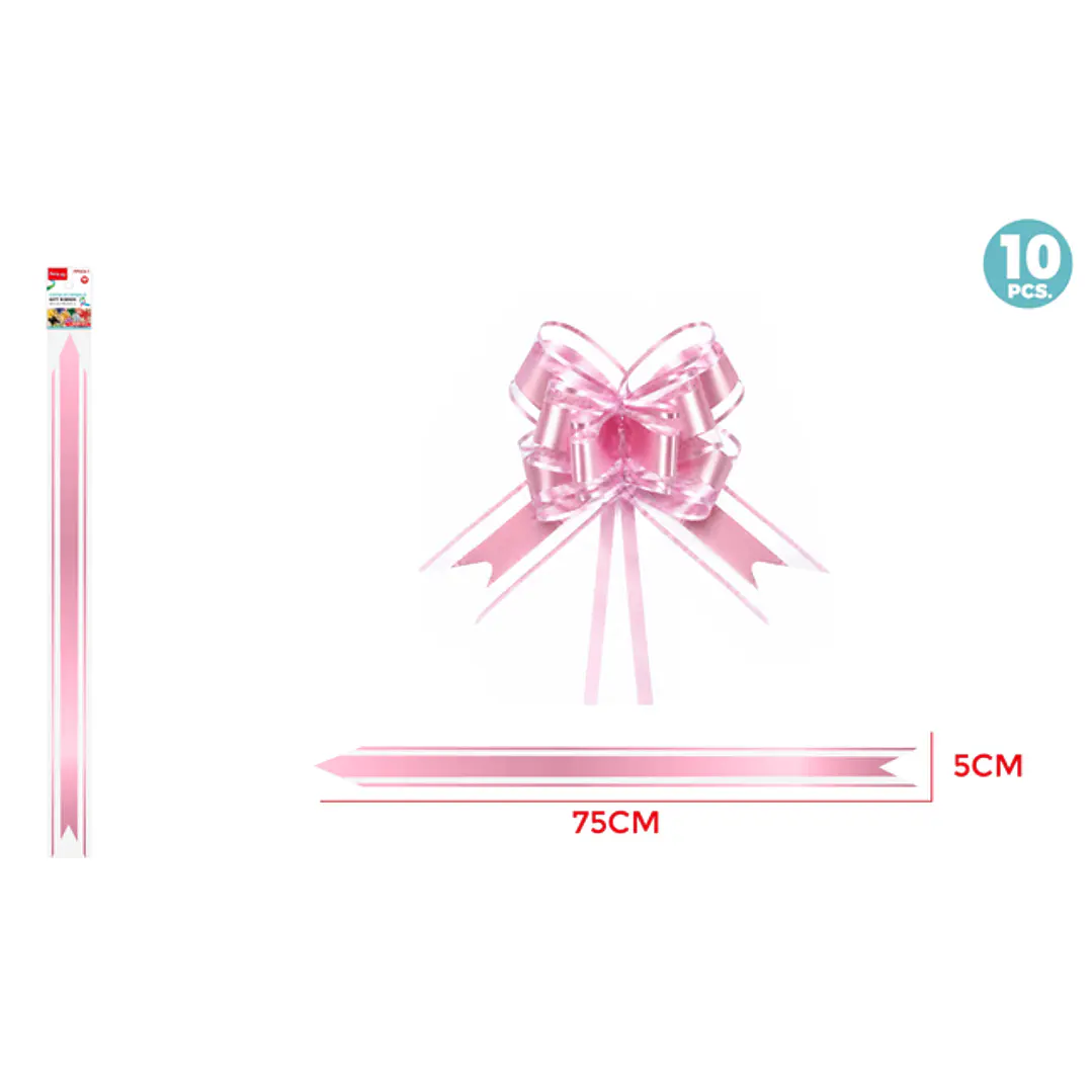 Cintas De Regalo Magica Organza Rosado 5Cm 10 Unidades 1