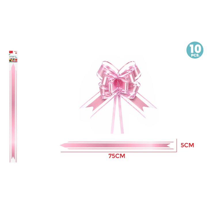 Cintas De Regalo Magica Organza Rosado 5Cm 10 Unidades 1
