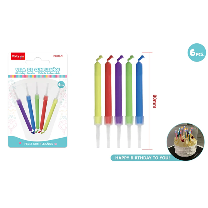 Velas Para Torta Fuego Magico 80Mm 5 Unidades 1