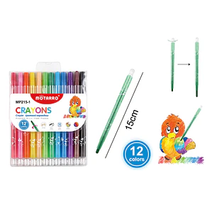 Lapices De Cera Giratorios 15M 12Colores