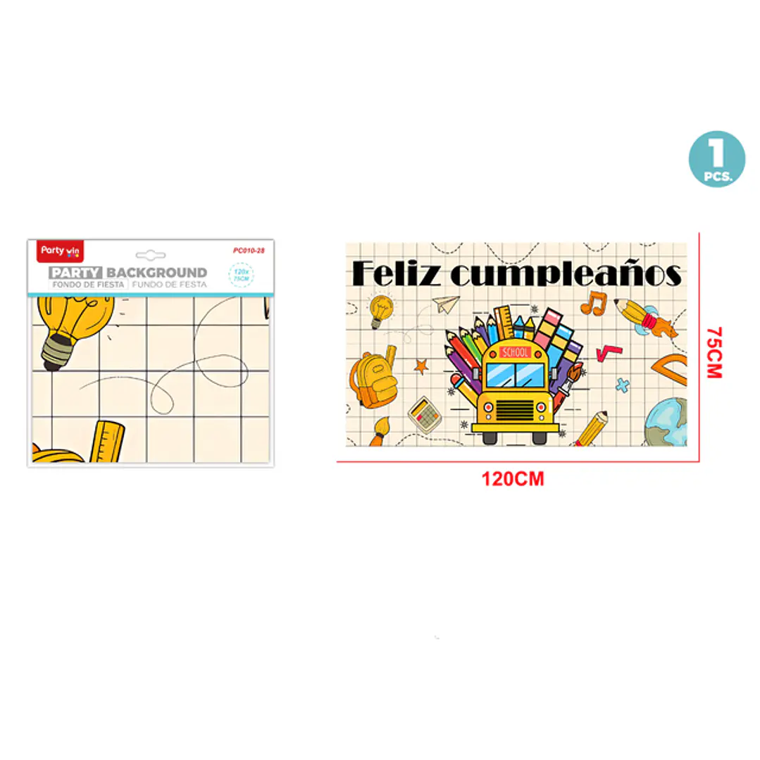 Fondo Feliz Cumpleaños 120X75Cm 1