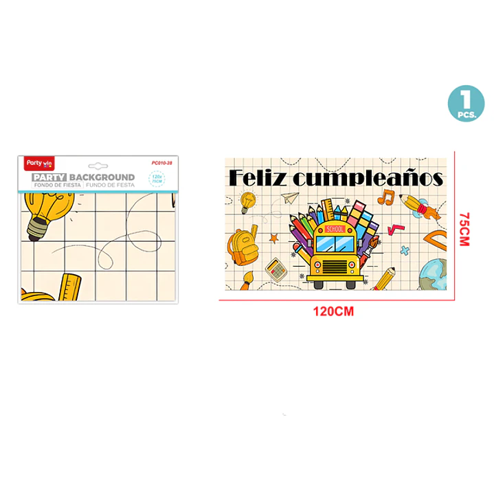 Fondo Feliz Cumpleaños 120X75Cm 1