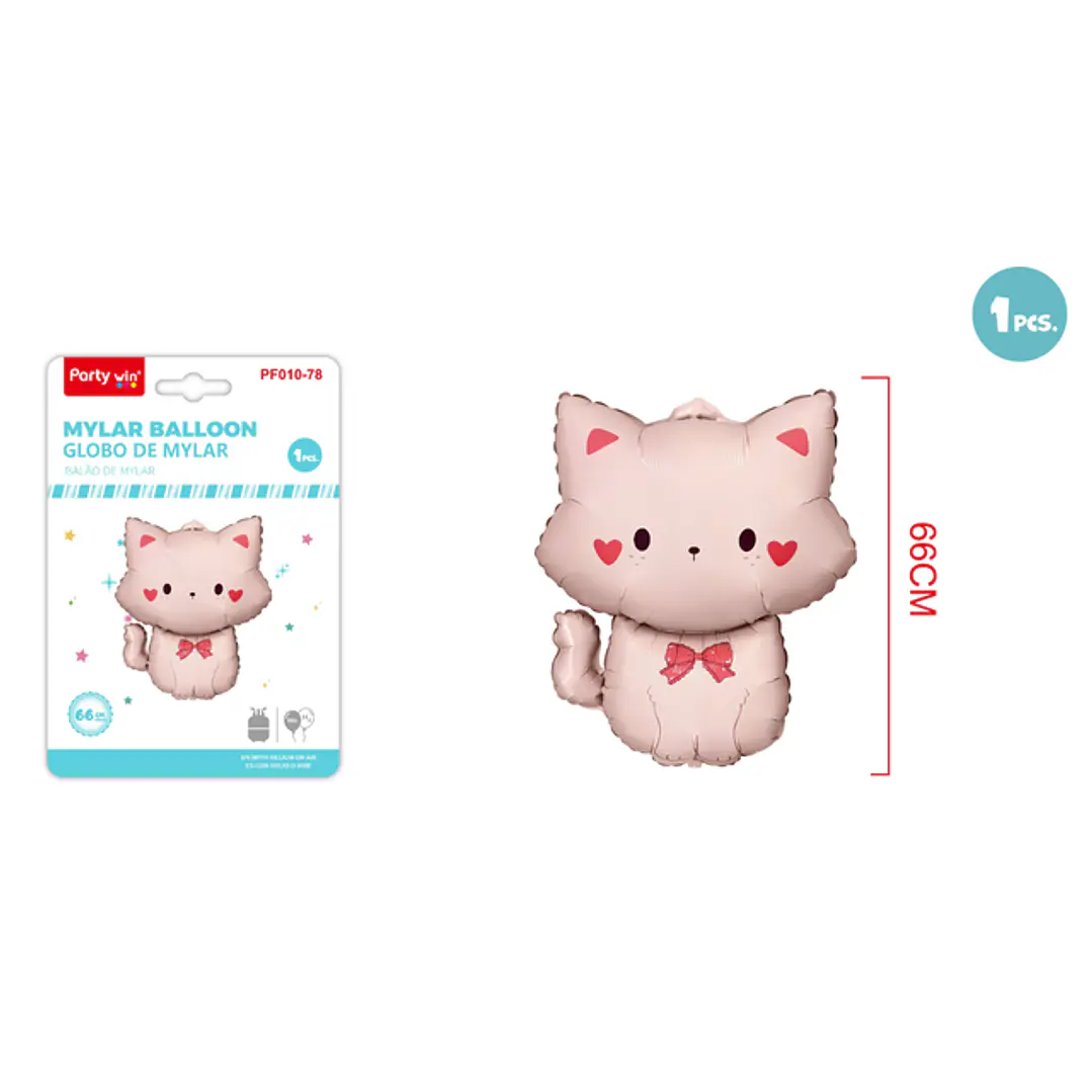 Globo Metal Gatito 66Cm 1