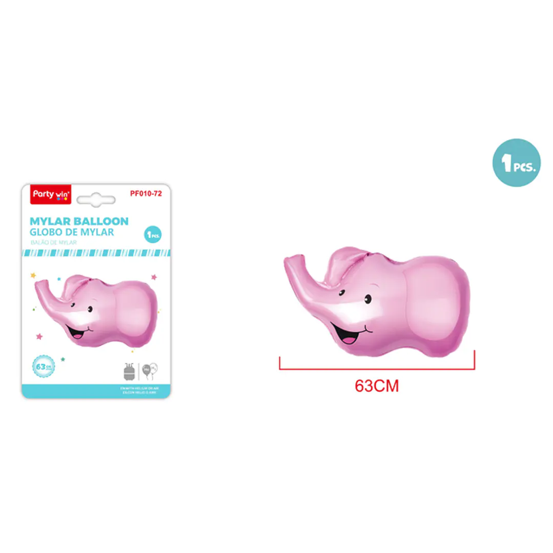 Globo Metal Elefante Rosado 63Cm 1