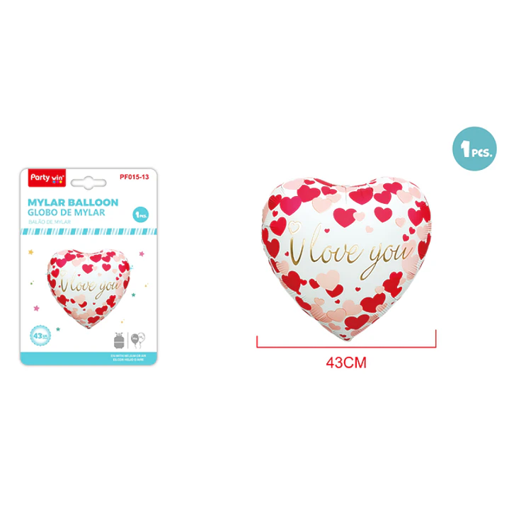 Globo Metal Corazon 43Cm 1