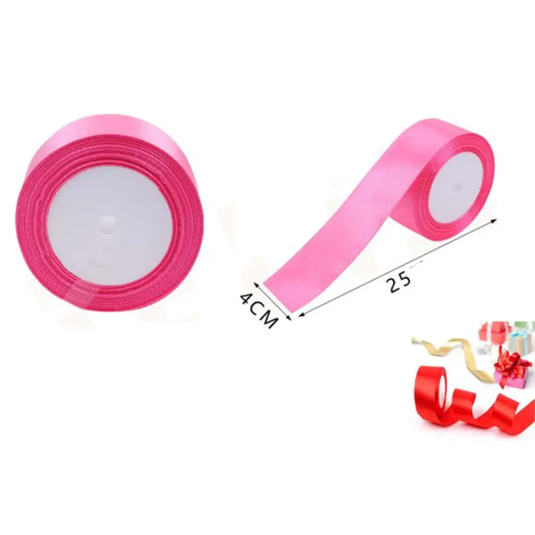 Cinta De Raso Rosado 4Cm 1