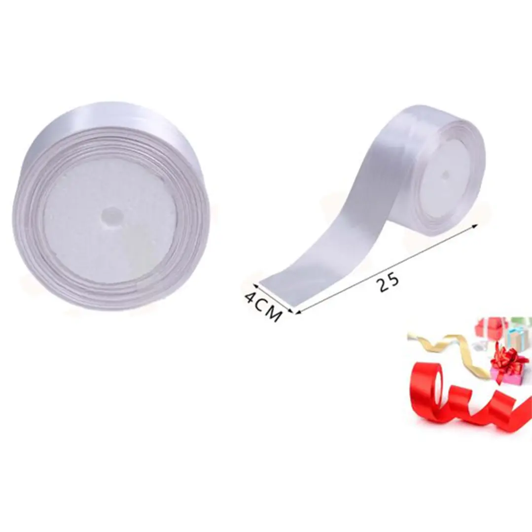 Cinta De Raso Blanco 4Cm 1