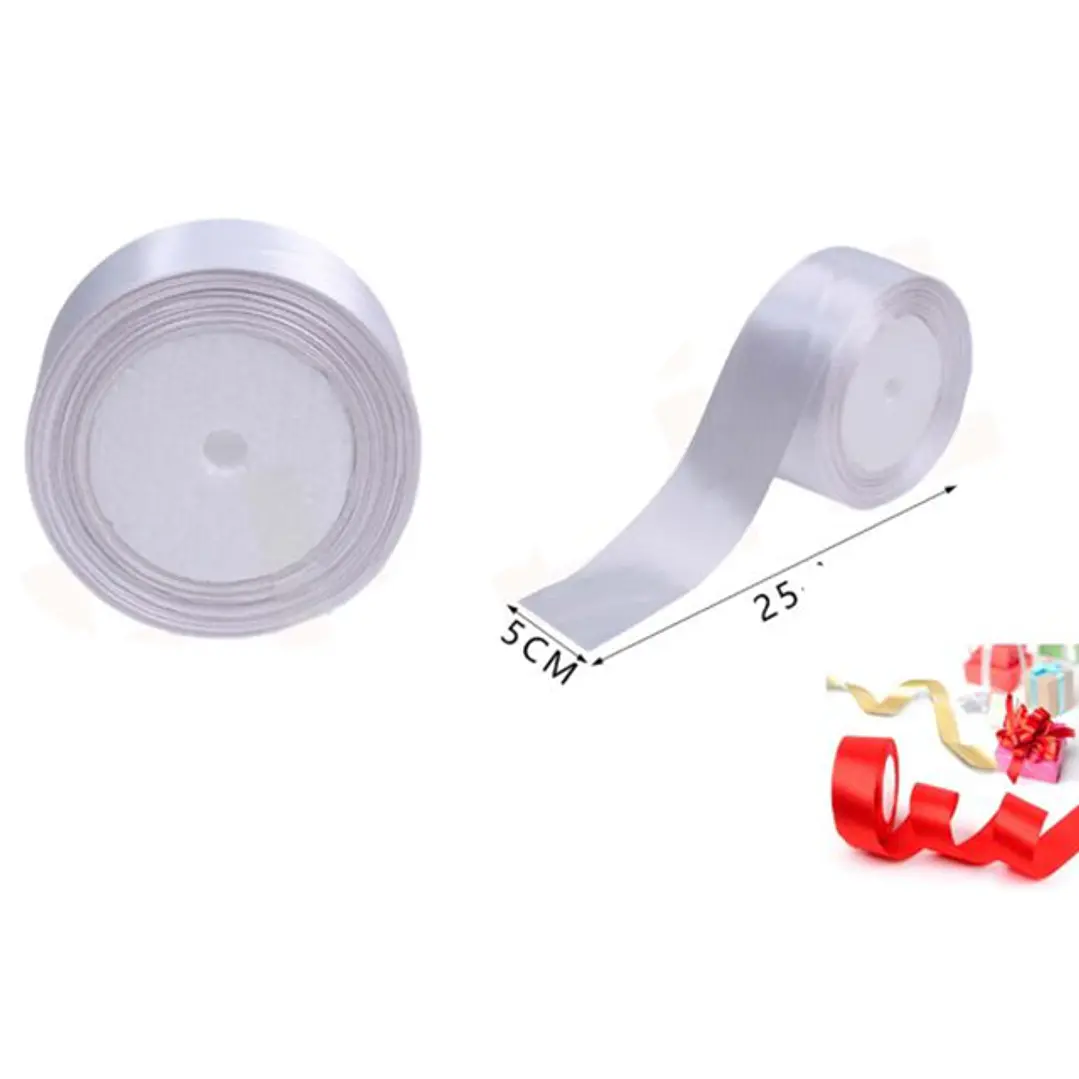 Cinta De Raso Blanco 5Cm 1