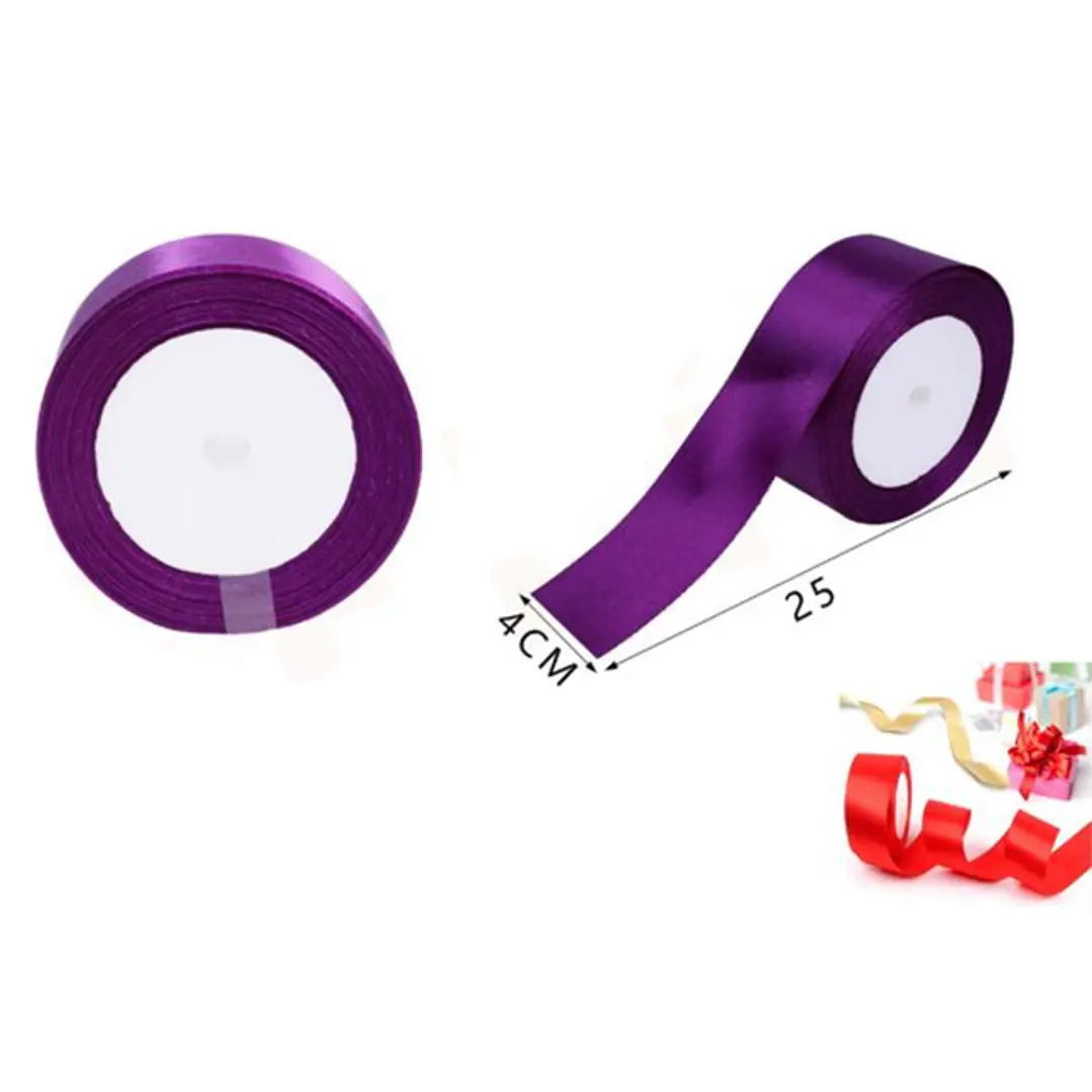Cinta De Raso Morado Oscuro 1