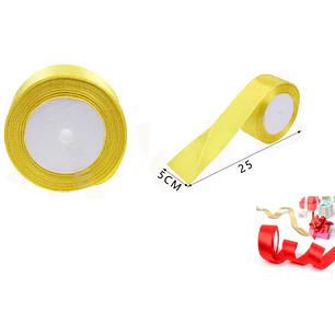 Cinta De Raso Amarillo 5Cm