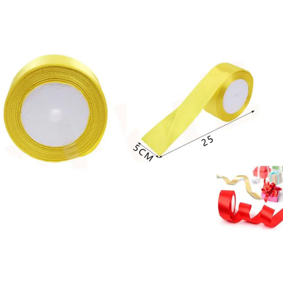 Cinta De Raso Amarillo 5Cm 1