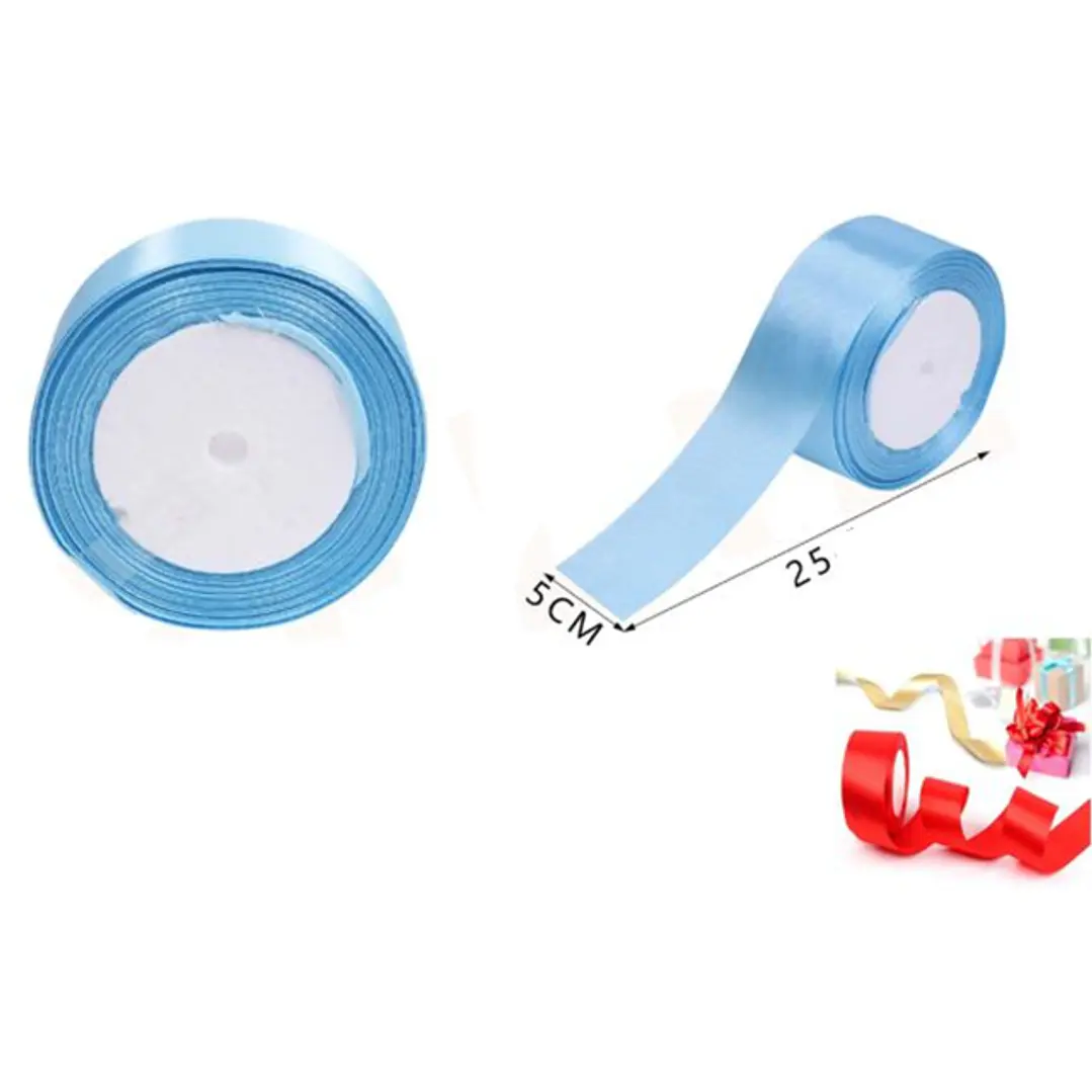 Cinta De Raso Celeste 5Cm 1