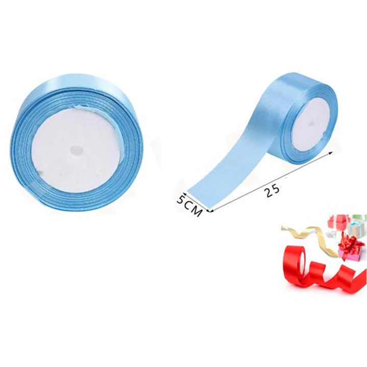 Cinta De Raso Celeste 5Cm 1