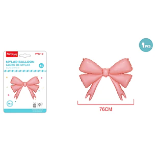 Globo Metal Lazo Mate Rosado 76Cm