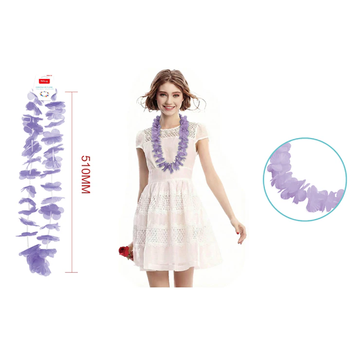 Collar De 24Flores Celeste Pastel 51Cm 1