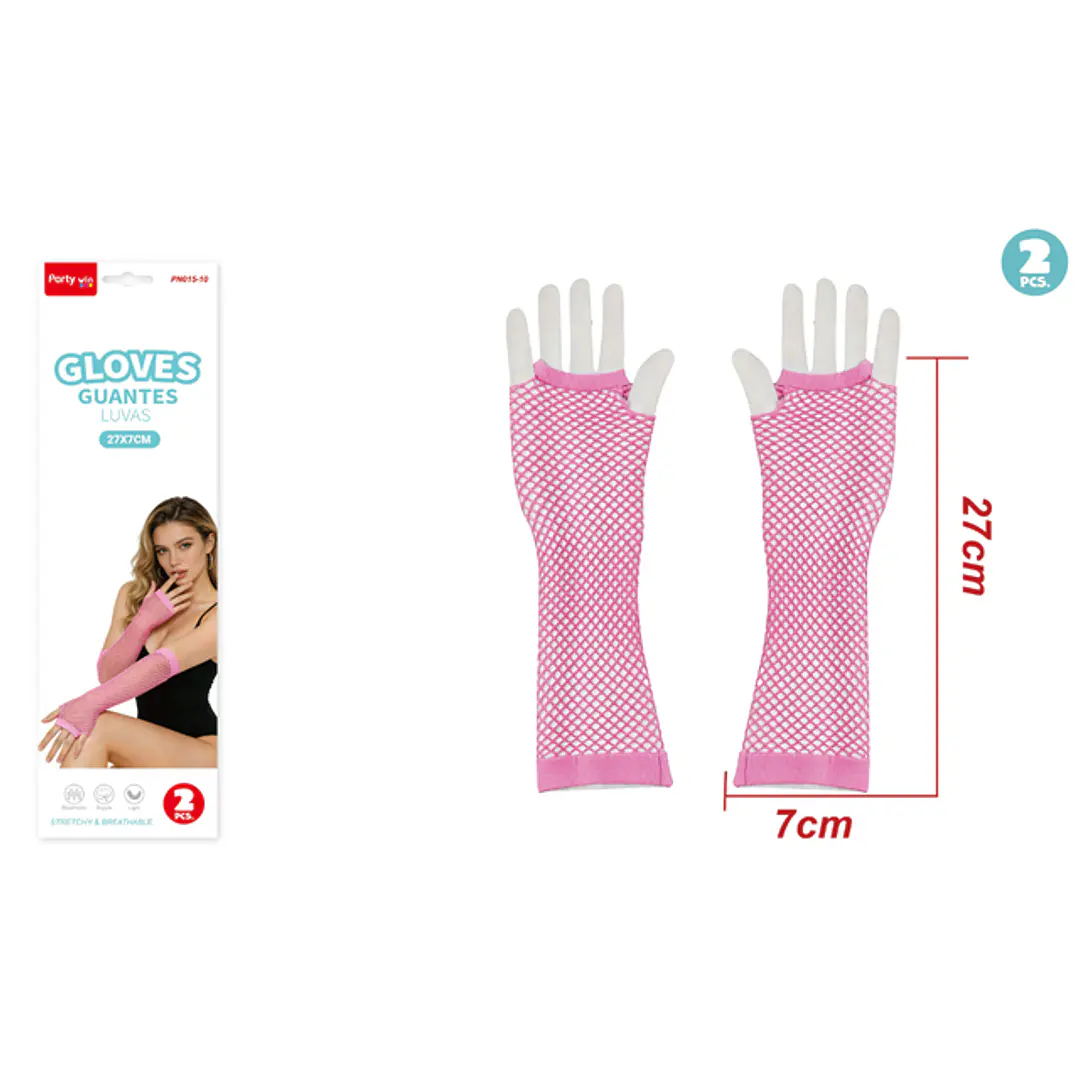 Guantes Largo Rosado 2 Unidades 1