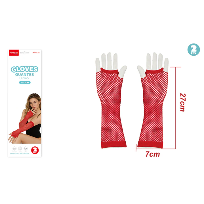 Guantes Largo Rojo 2 Unidades 1