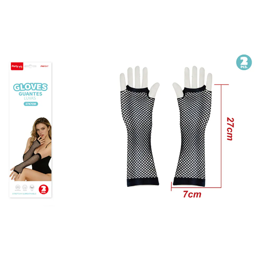 Guantes Largo Negro 2 Unidades 1
