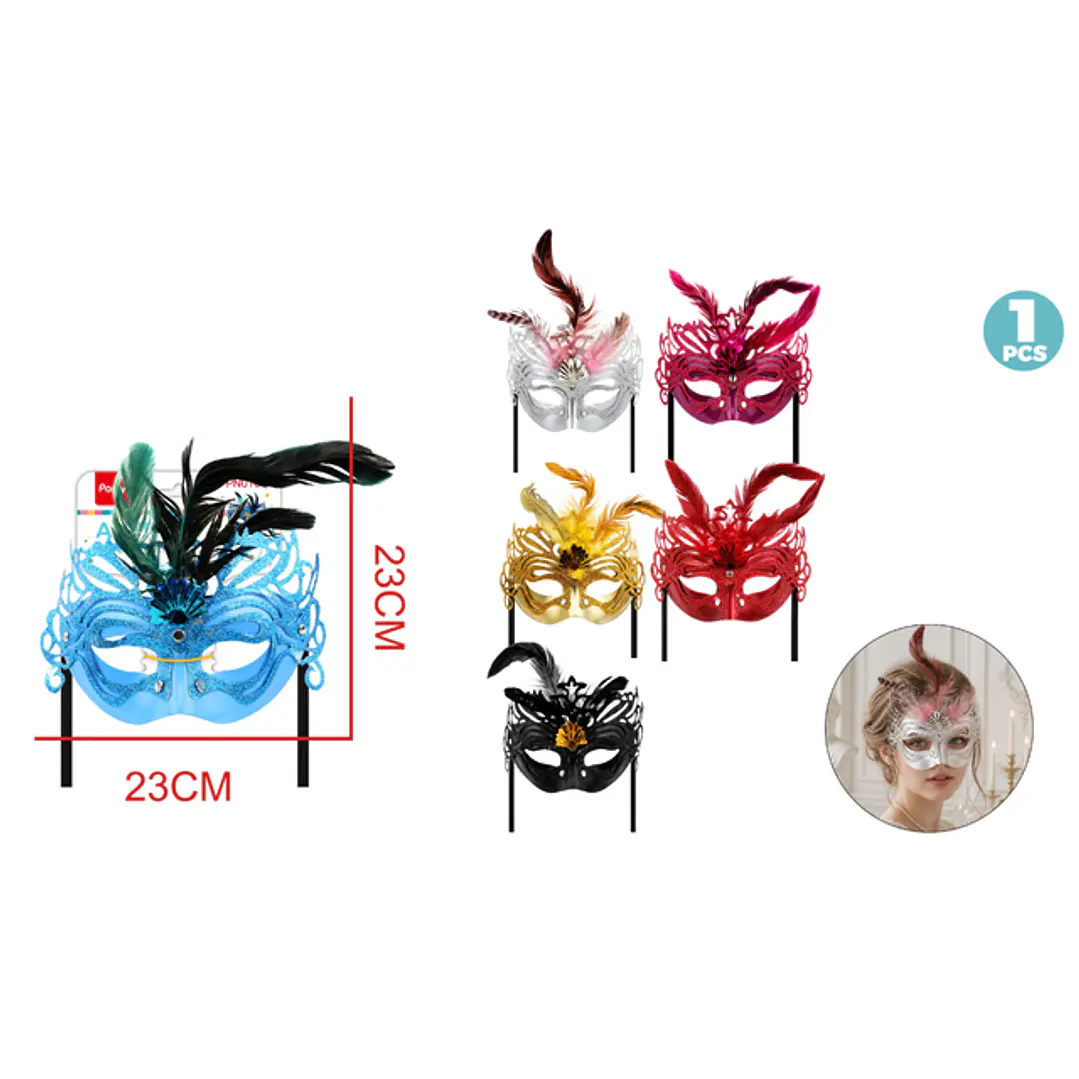 Mascarilla De Fiesta Pluma 1
