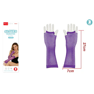 Guantes Largo Morado 2 Unidades