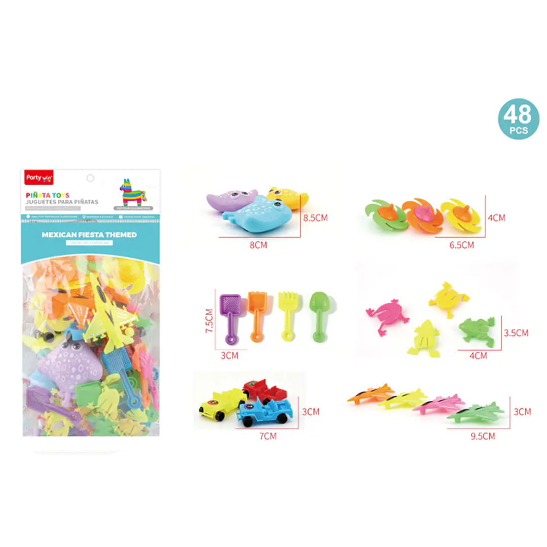 Set De Juguetes Para Pinata Nino 48 Unidades 1