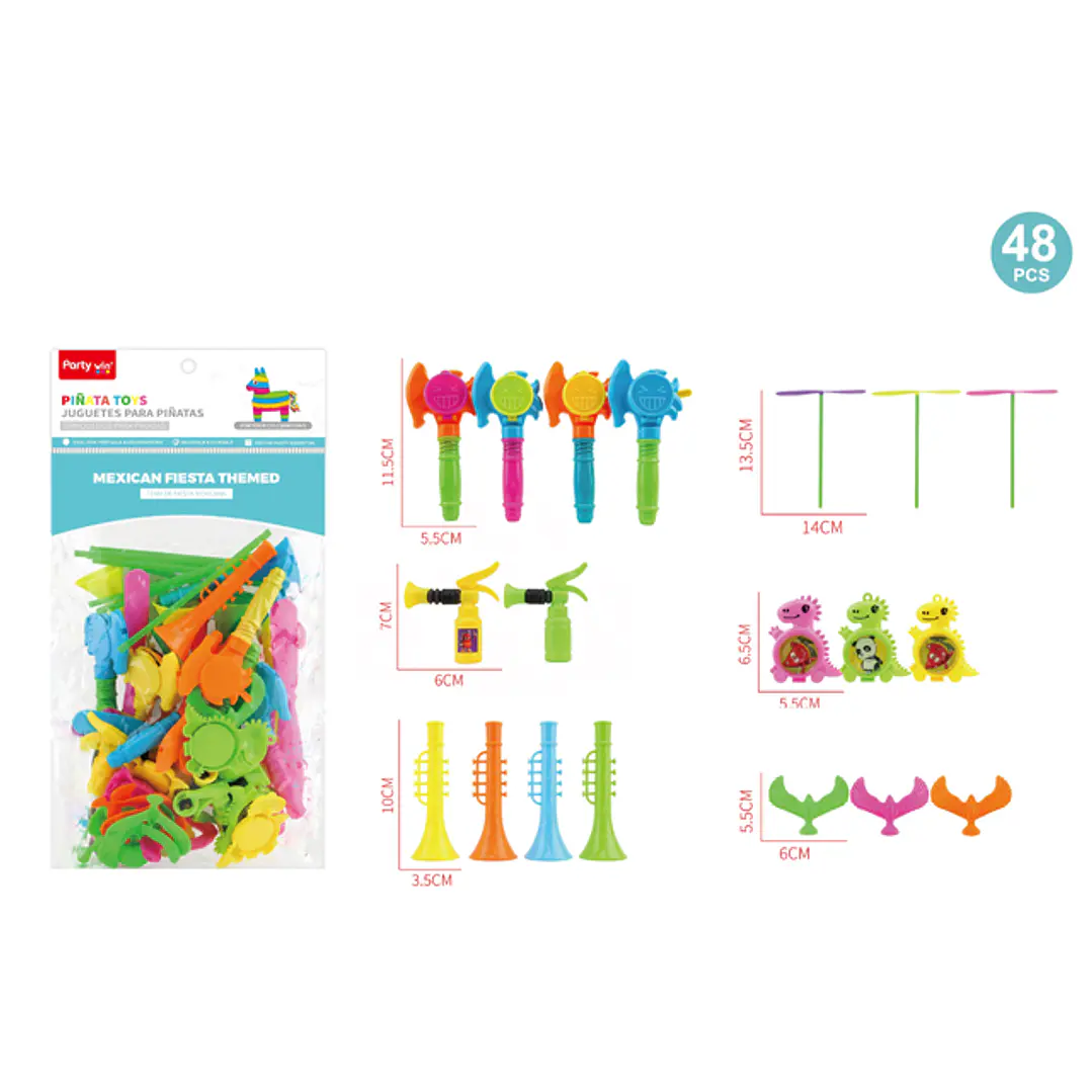 Set De Juguetes Para Pinata Nino 48 Unidades 1