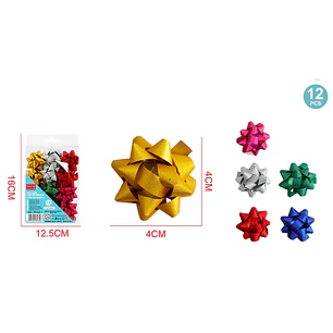 Lazo De Regalo Glitter 4Cm 12 Unidades