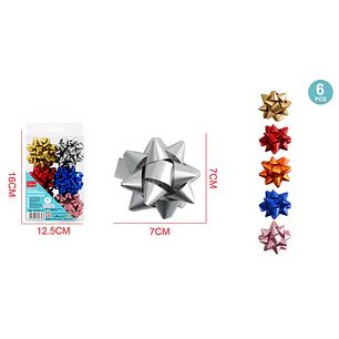 Lazo De Regalo Matte 7Cm 6 Unidades